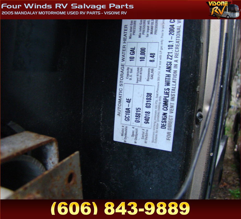 RV Exterior Body Panels 2005 MANDALAY MOTORHOME USED RV PARTS VISONE