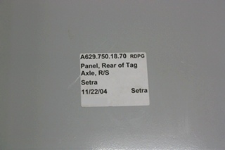 Setra Bus Rear of Tag Axle Filler Panel For Sale