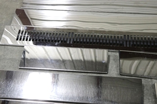 USED CUSTOM POLISHED STAINLESS RUB RAILS FOR PREVOST BUS FOR SALE